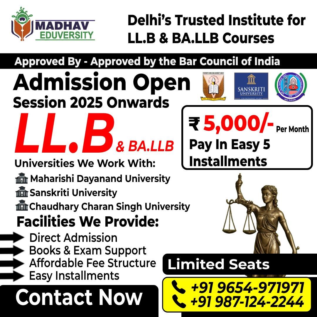 Law Made Easy: Your LL.B. Syllabus & Career at Madhav Eduversity